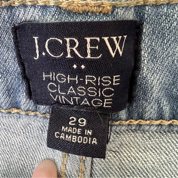 J CREW high rise classic vintage straight leg jeans in light wash size 29 - Picture 3 of 7